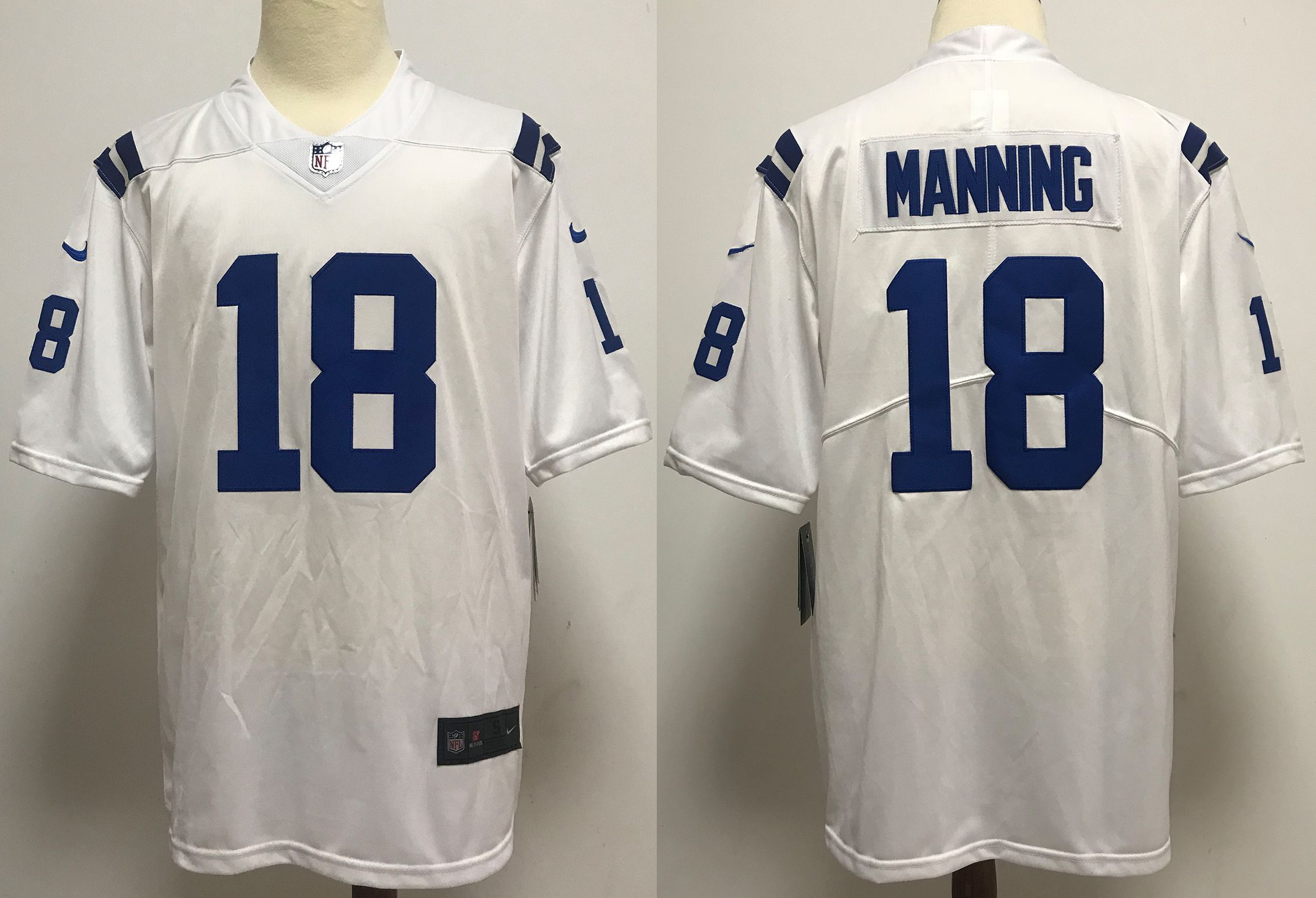 Men Indianapolis Colts 18 Manning White Nike Vapor Untouchable Limited 2020 NFL Nike Jerseys